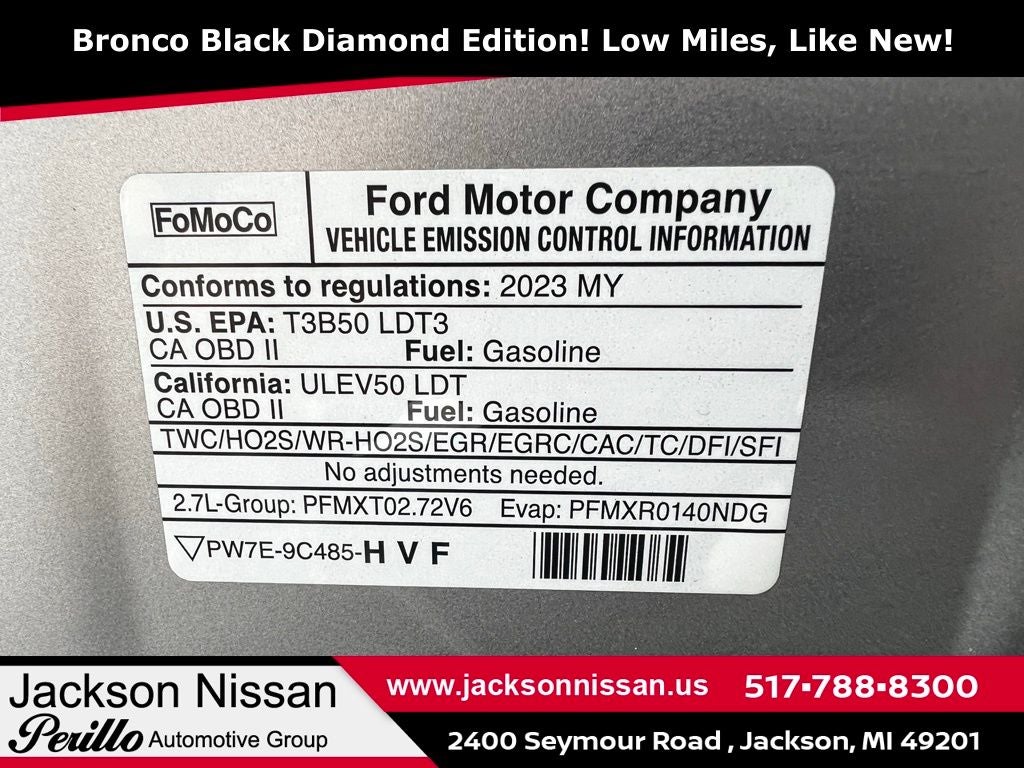 2023 Ford Bronco Black Diamond