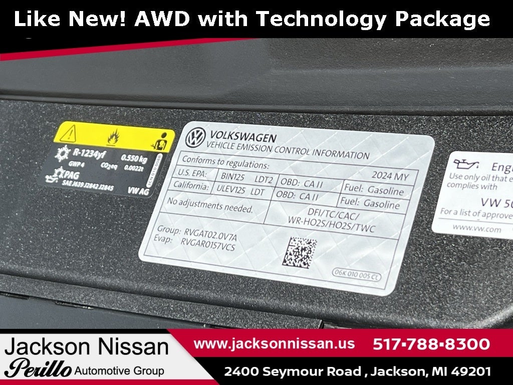 2024 Volkswagen Atlas Cross Sport 2.0T SE w/Technology AWD