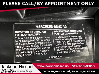 2020 Mercedes-Benz Sprinter 3500 Cargo 170 WB High Roof