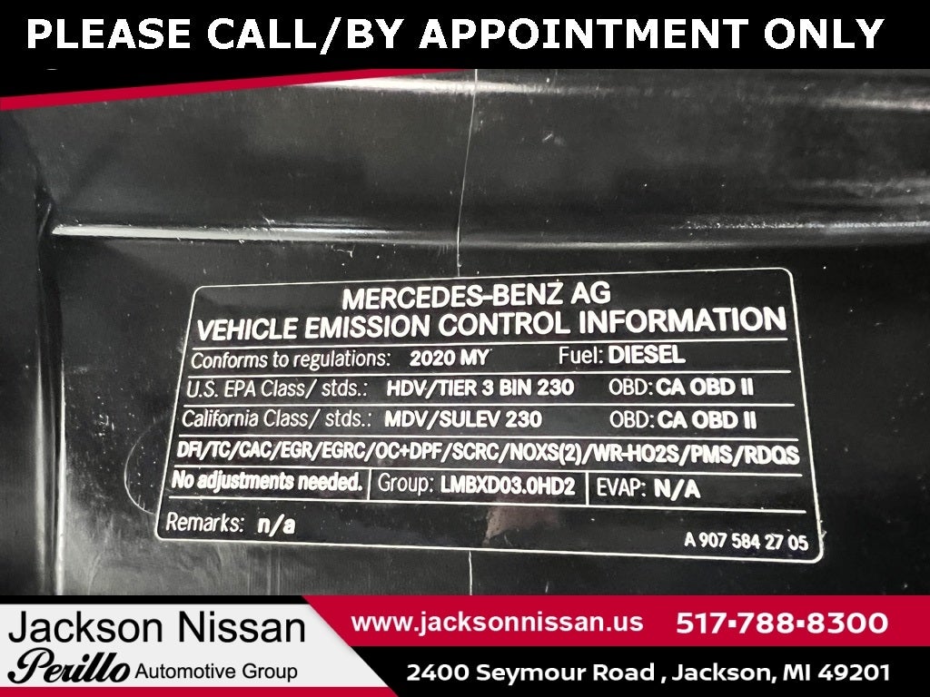 2020 Mercedes-Benz Sprinter 3500 Cargo 170 WB High Roof